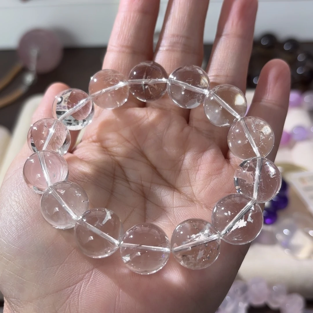 未镶嵌手链水晶白阿塞14.8