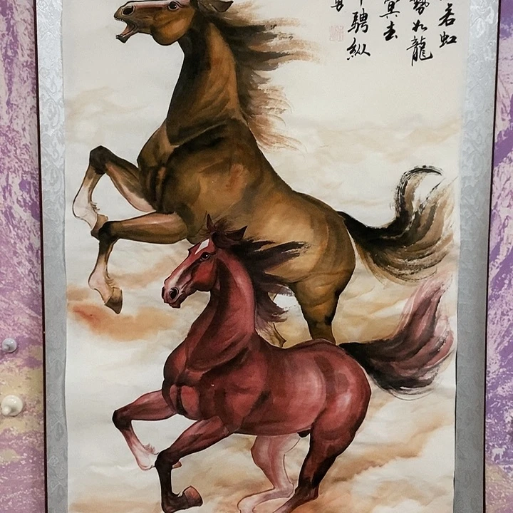 国画李勇中国画马作品