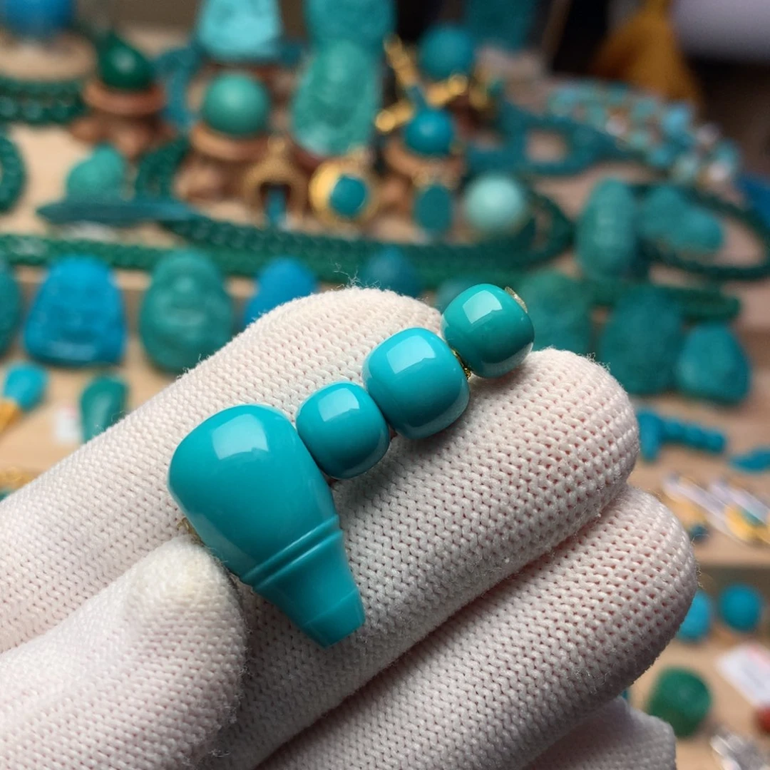 未镶嵌绿松石珠宝奇石精品套装