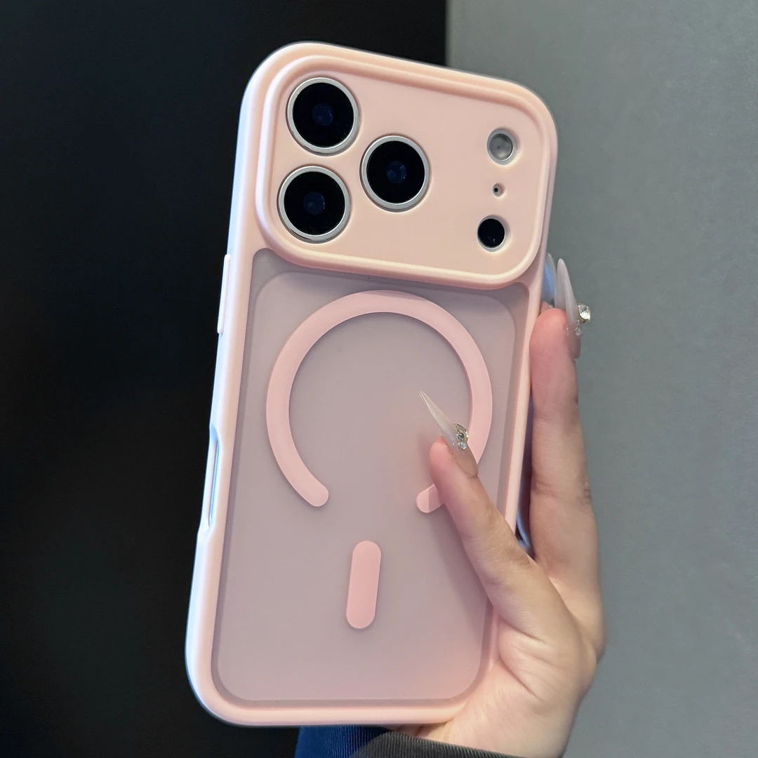 磨砂纯色适用于iphone17promax手机壳苹果17肤感磁吸保护套16pro