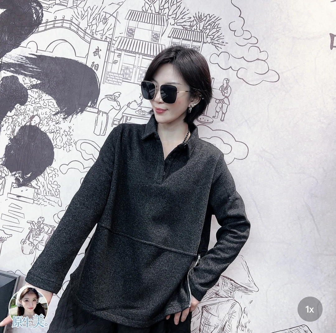 羊毛呢小众定制设计气质拉链欧韩上衣 903