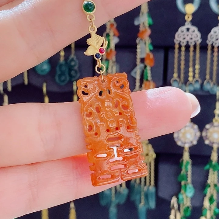未镶嵌翡翠耳饰翡翠