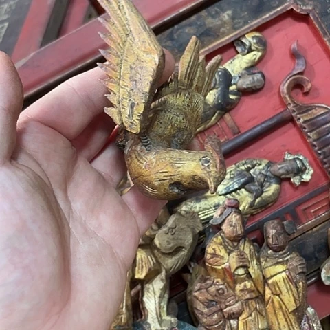 香榧木凭**听一个孤品木雕20