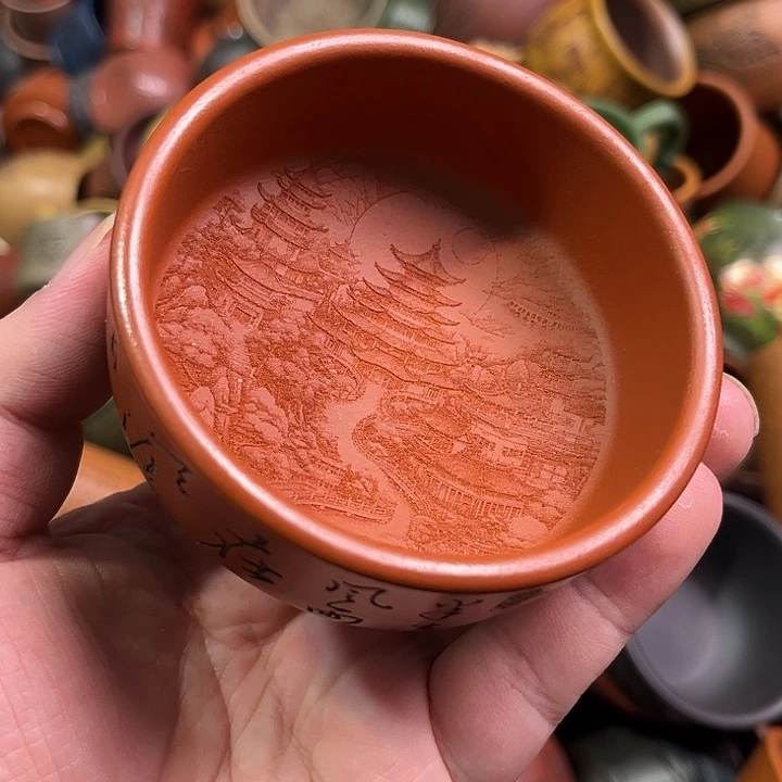 紫砂茶杯全手工紫砂主人杯