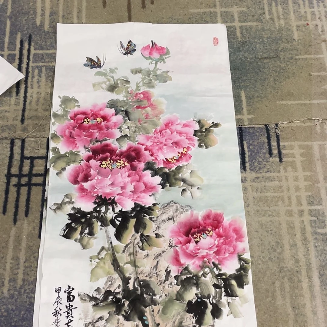 国画三尺作品花鸟1111