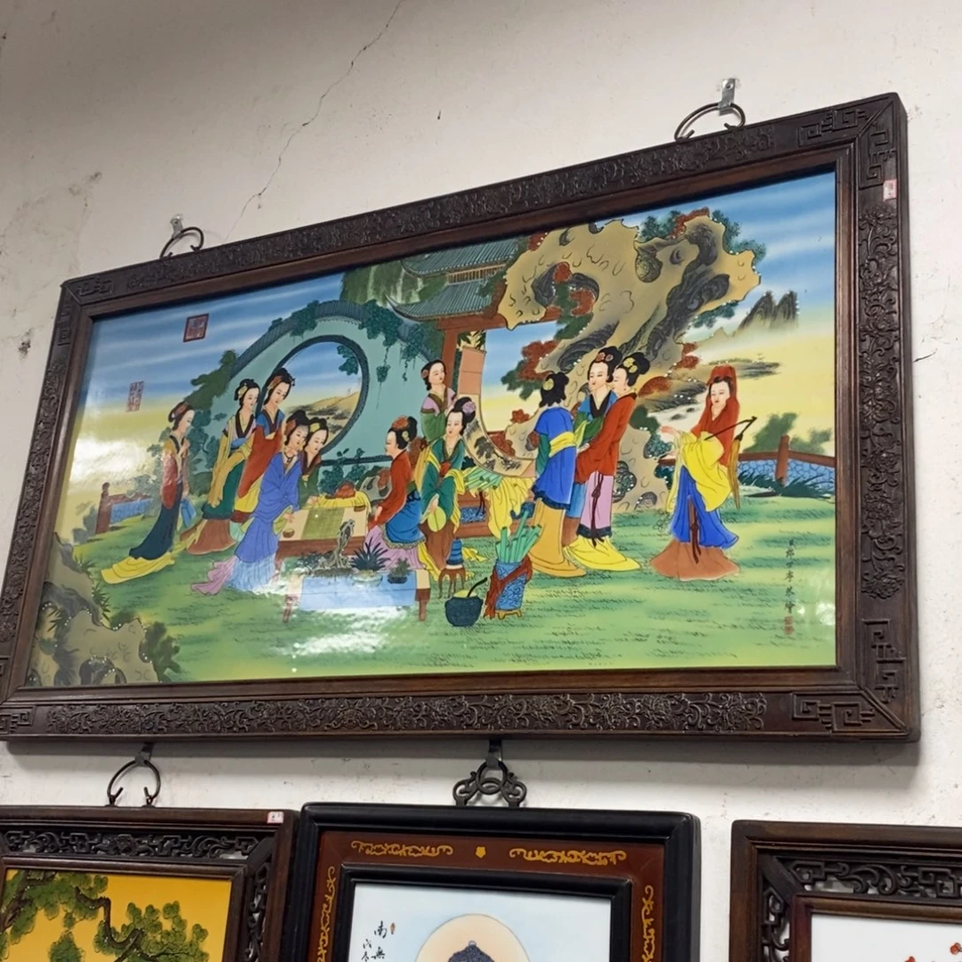 瓷片123*68 景德镇瓷板画柴窑烧制