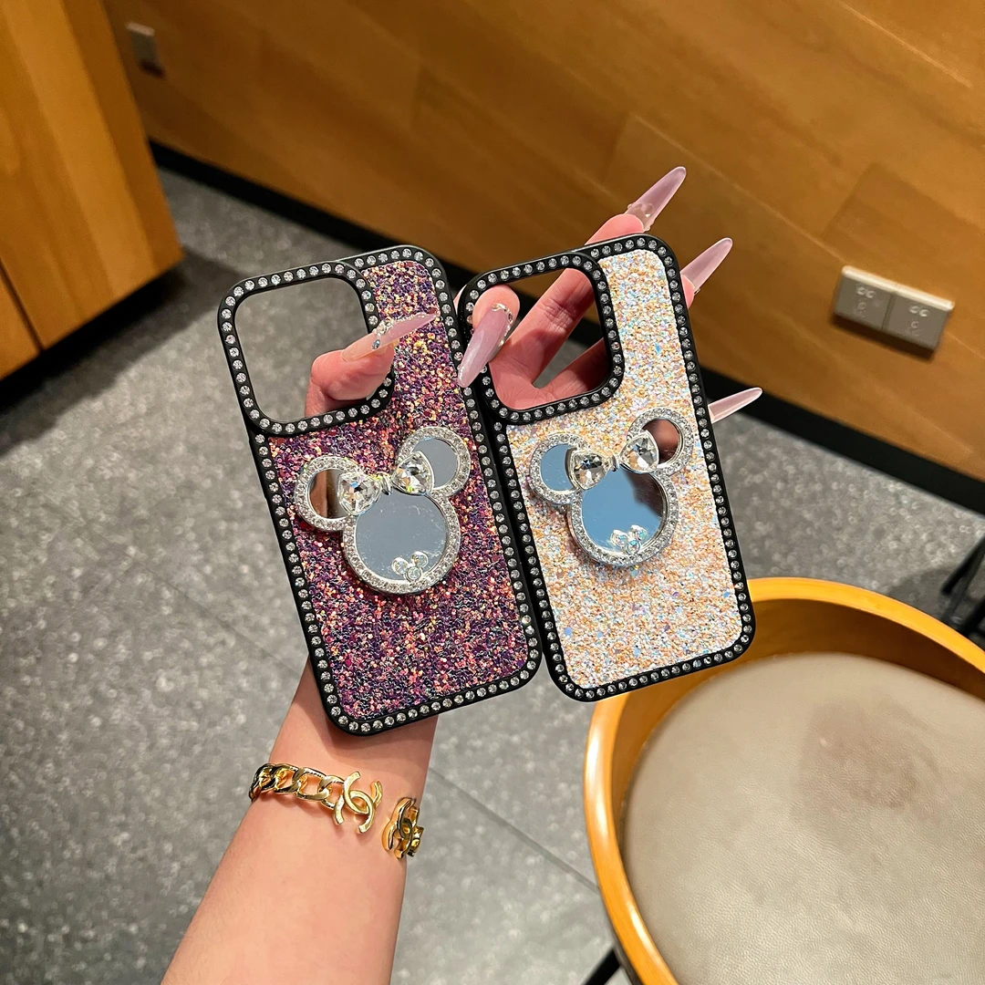 米奇卡通奢华边框适用于Phone17ProMax苹果15手机壳1413女款16