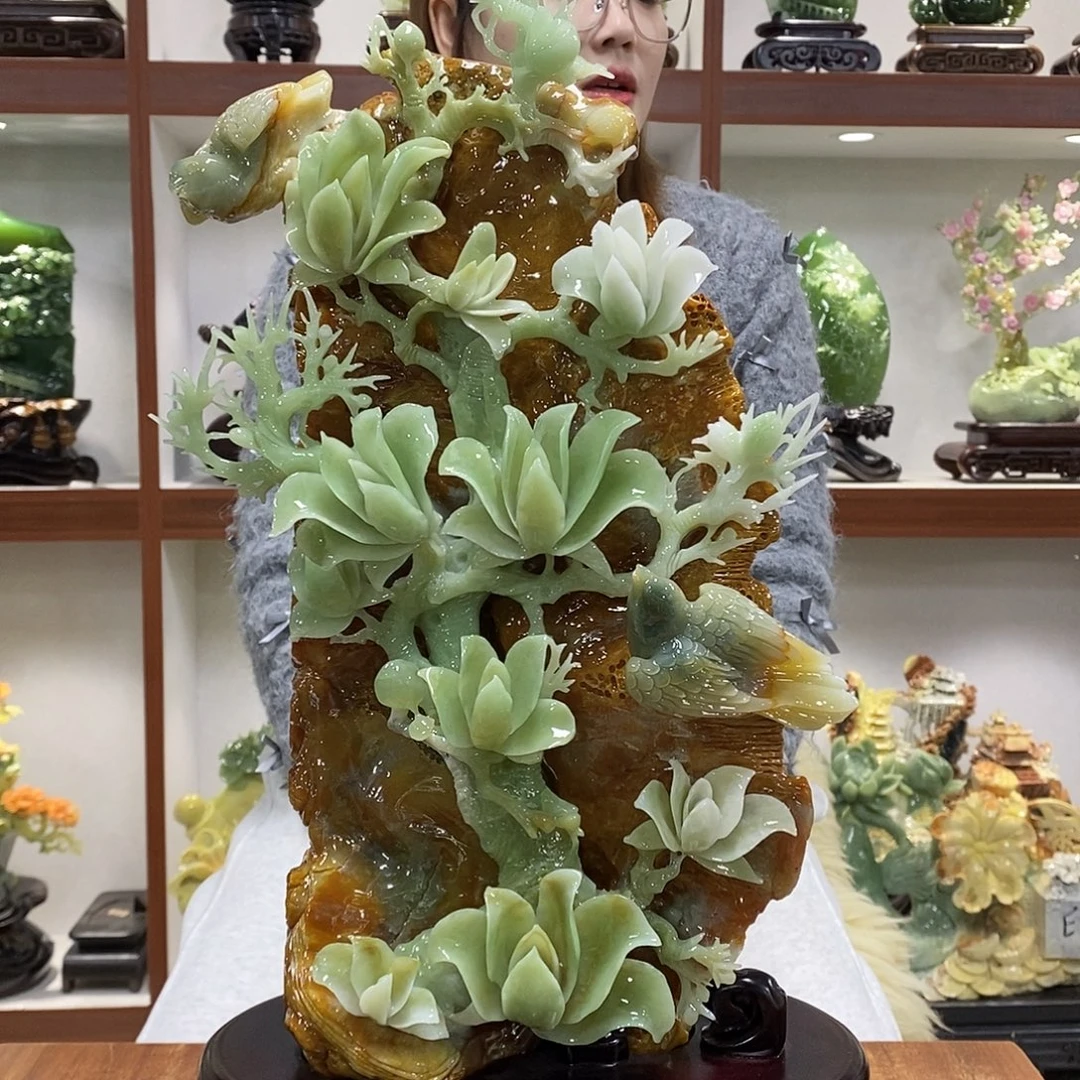 兴***邦玉山水摆件 玄关摆件