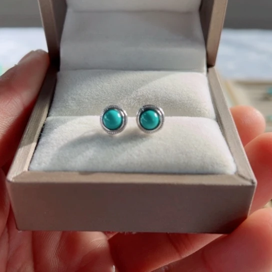 绿松石珠宝奇石银S925镶嵌