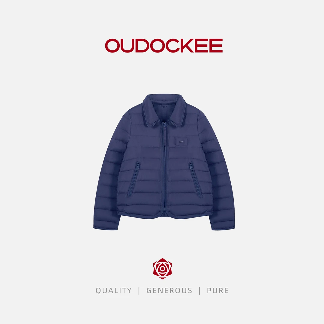 OUDOCKEE 鸥鸥【鸥鸥同款】领短款保暖通勤简约冬季羽绒服 50345