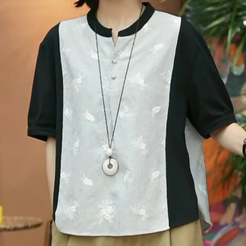 【林中雾】洋气轻奢温婉大方衣服女装潮流百搭休闲短衬衫LK2504809