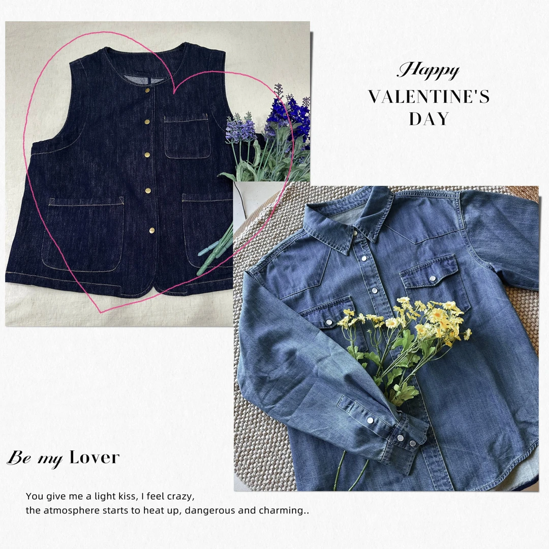 多款 文艺复古宽松牛仔衬衫上衣/马甲