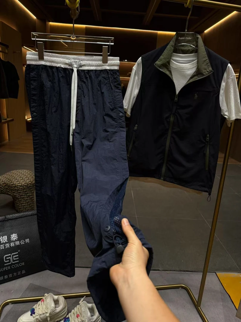 supercolor【黑武士清凉卫裤】25ss//新品夏季新款拼色极简卫裤 6