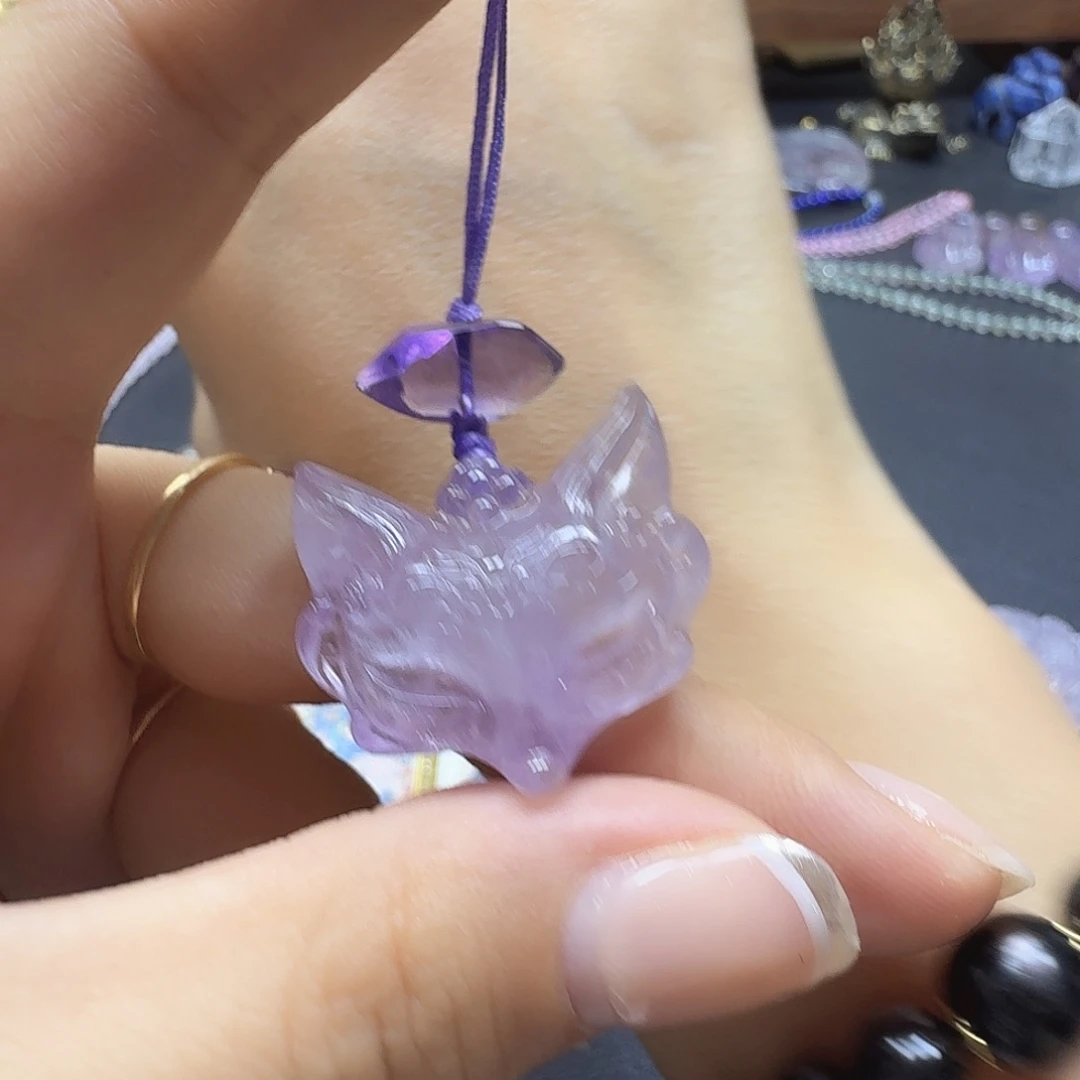 未镶嵌吊坠(不含链)水晶紫水晶手机链