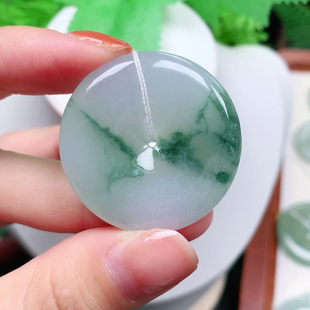 翡翠未镶嵌颈饰平安35-5.7