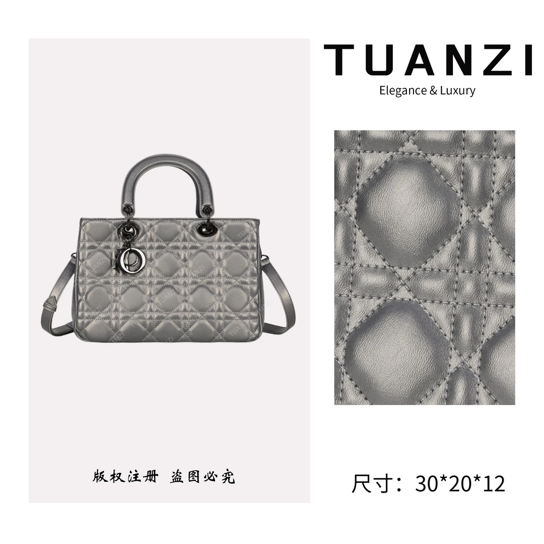 【30cm】手提斜挎腋下TUAN′ZI定制真皮女包 GQ-1834-枪灰色
