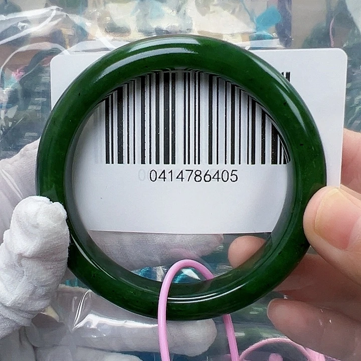 和田玉未镶嵌手镯微瑕5859