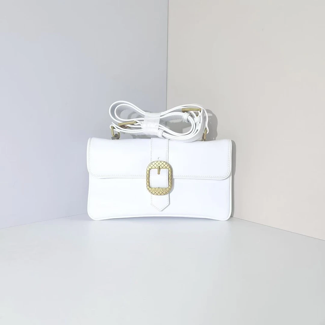 CHARLES&KEITH 20782046白色M女士单肩手提包-杨灬