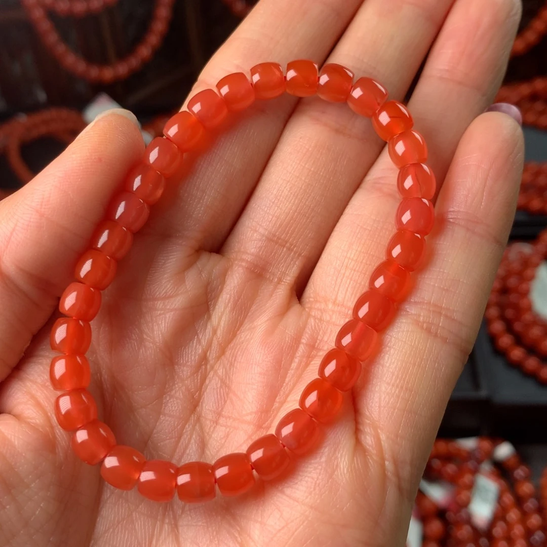 南红玛瑙手链未镶嵌6m手链糖