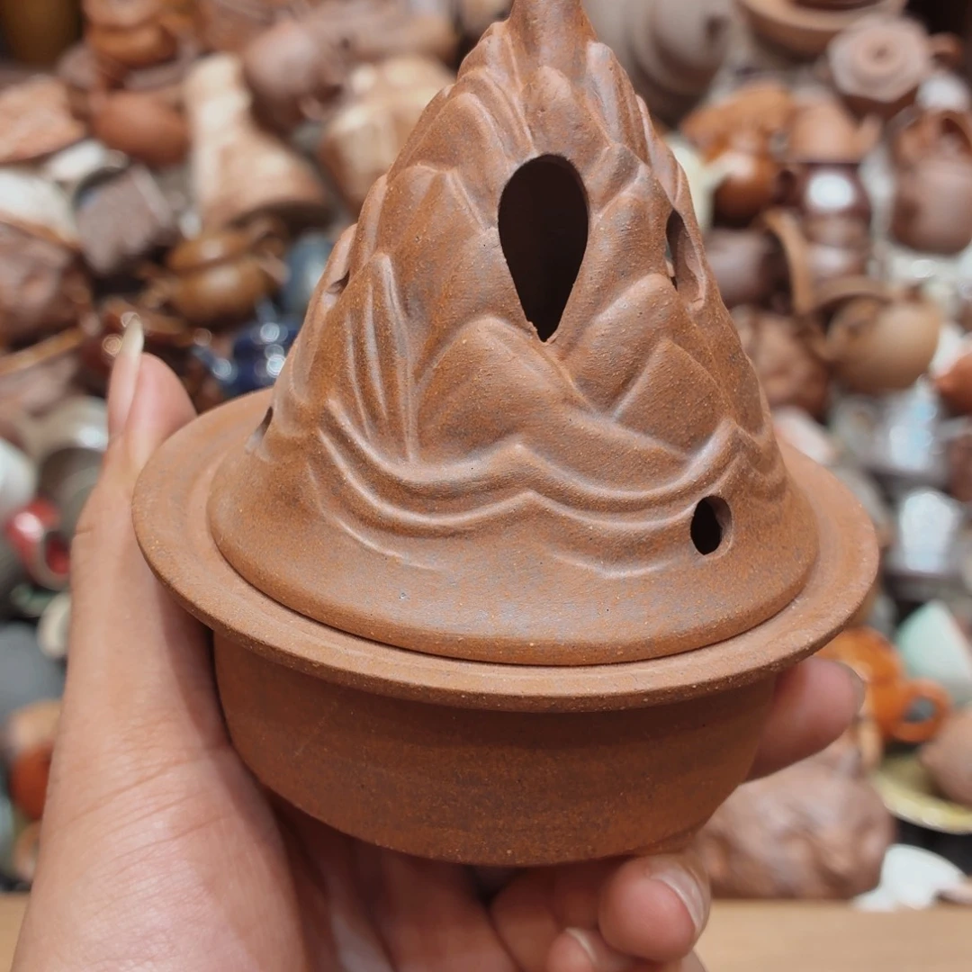 柴烧老岩泥高温茶器皿