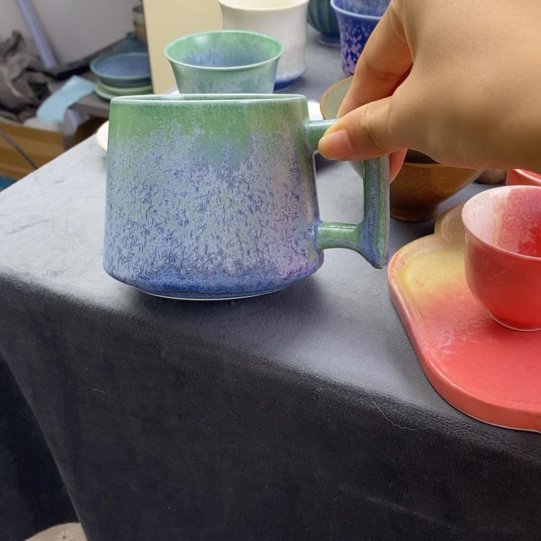 景德镇高温颜色釉咖啡杯