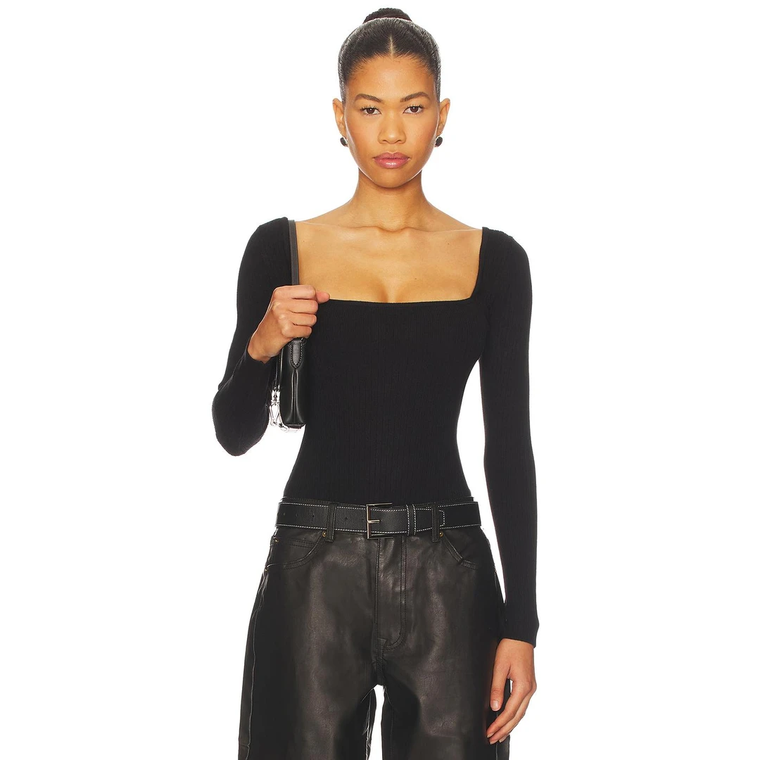 ALL THE WAYS AMALIA 紧身服 黑色 衬衫