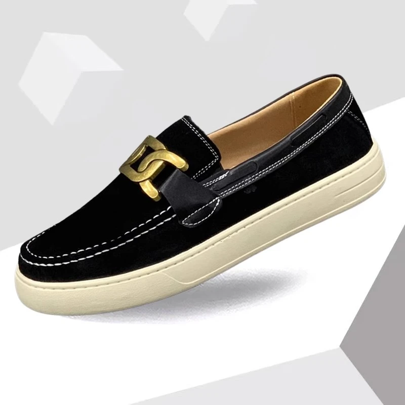 精品『设计师』力荐！豆豆鞋男士夏季磨砂皮懒人一脚蹬休闲百搭男款