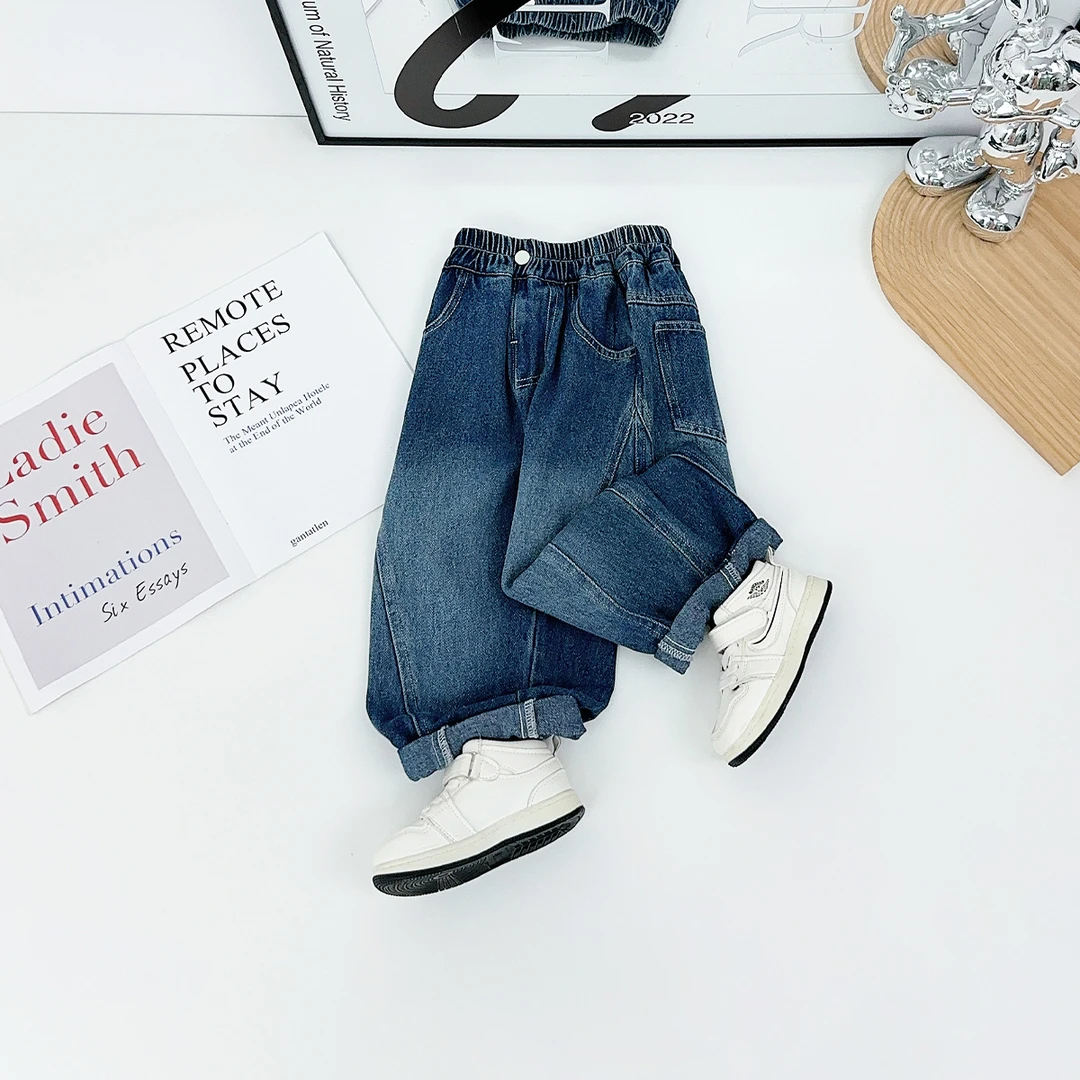 男童裤子秋冬款儿童牛仔裤2025新款秋装洋气潮 JH086悠悠童话童装