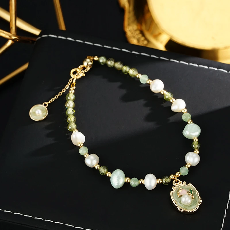 铜合金仿珍珠手链 1200玫瑰手链 天然淡水珍手工油画精致玫瑰花