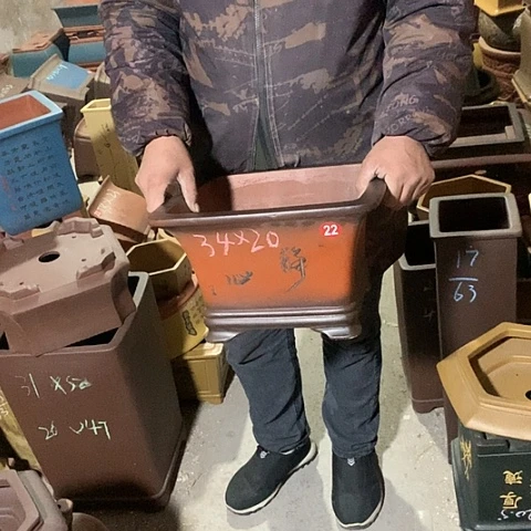 紫砂花盆手工制作