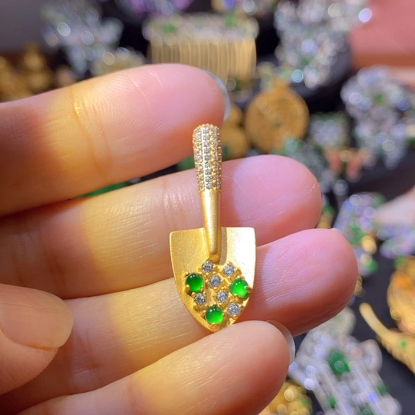 【闪购商品】银S925镶嵌挂件翡翠