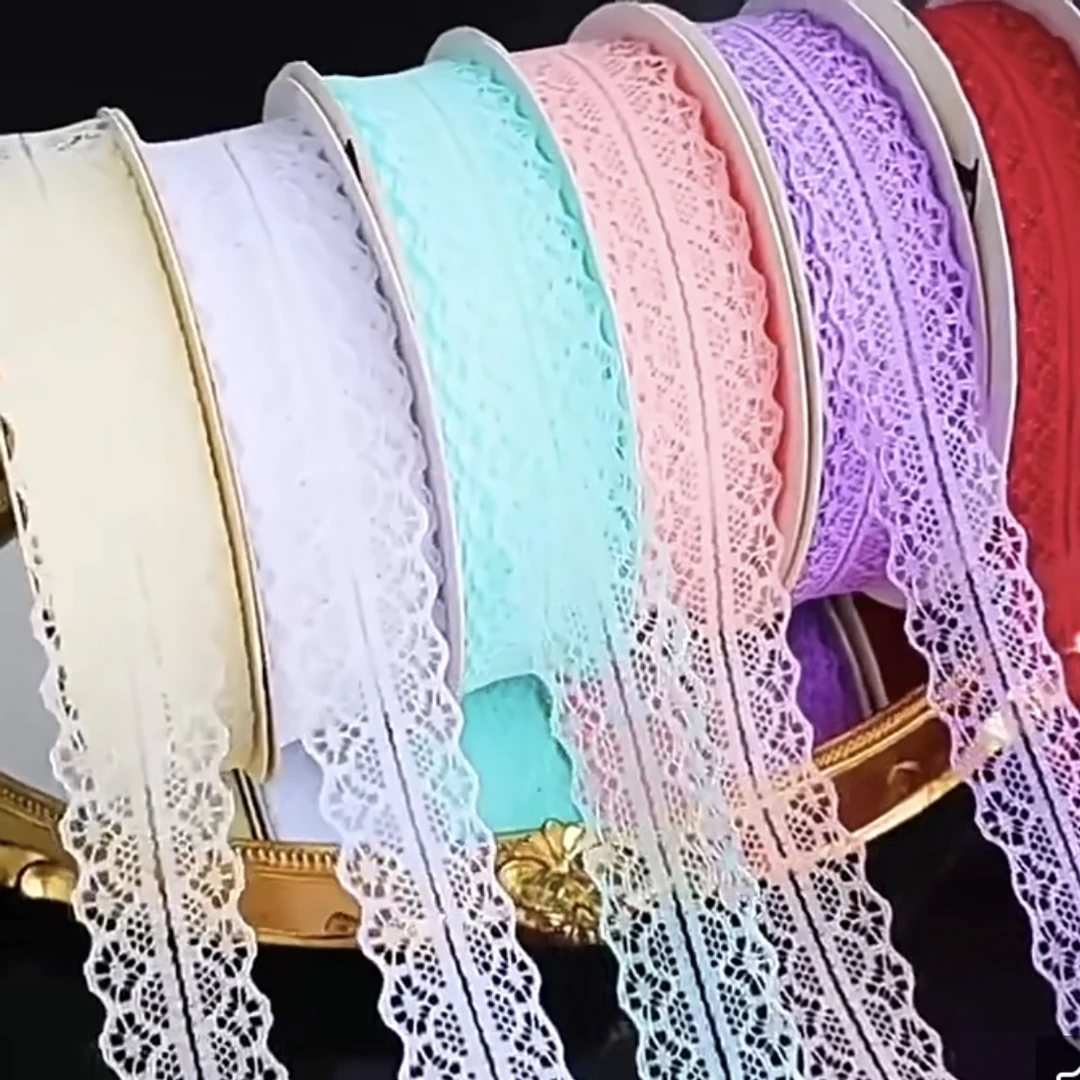 3.0cm镂空蕾丝花边丝带用于车挂花束包装手工DIY蕾丝丝带（50码）