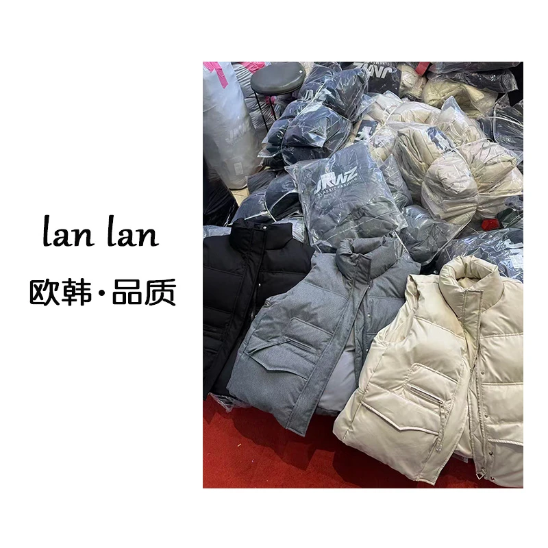 琪琪-冬上新【不规则拉链口袋羽绒马甲】韩版立领休闲羽绒马甲百搭