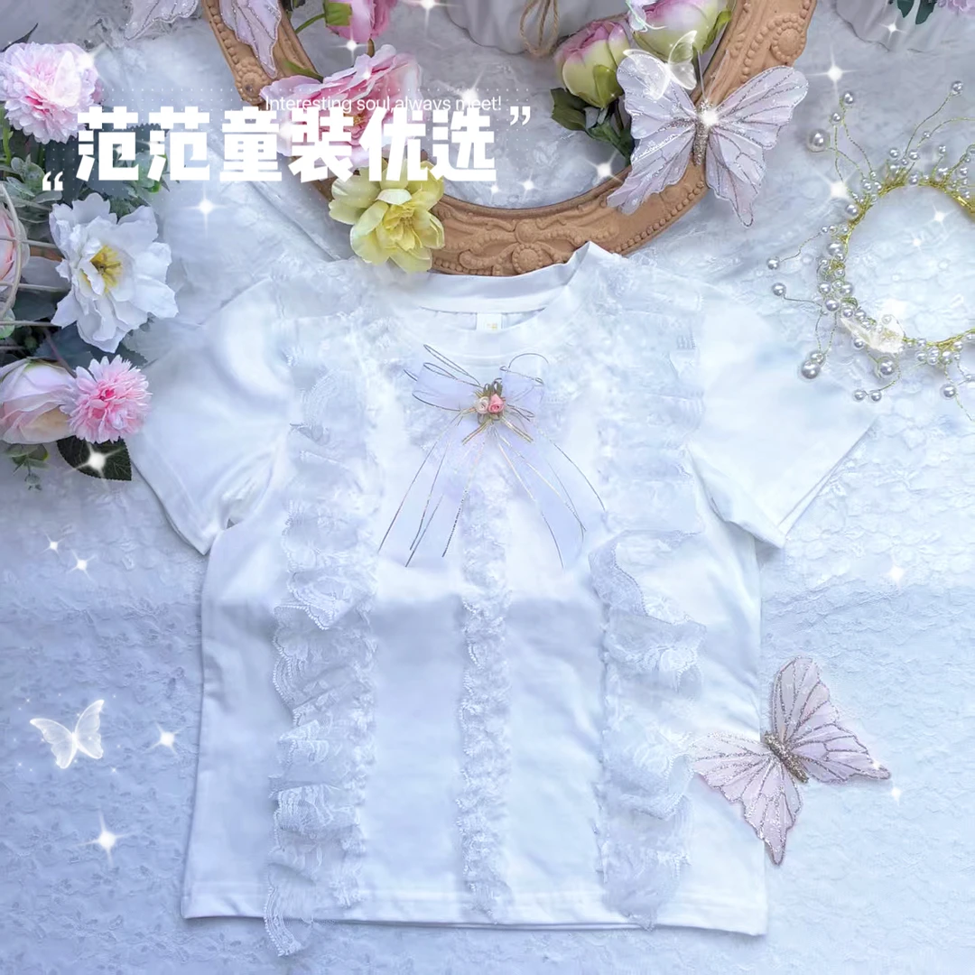 【范范童装优选】女童轻奢小清新【爱茉莉】春夏上衣25118