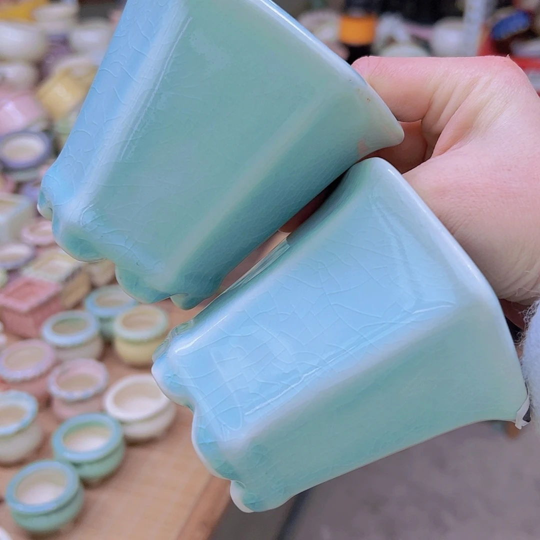 红陶陶瓷花盆当场满12包邮