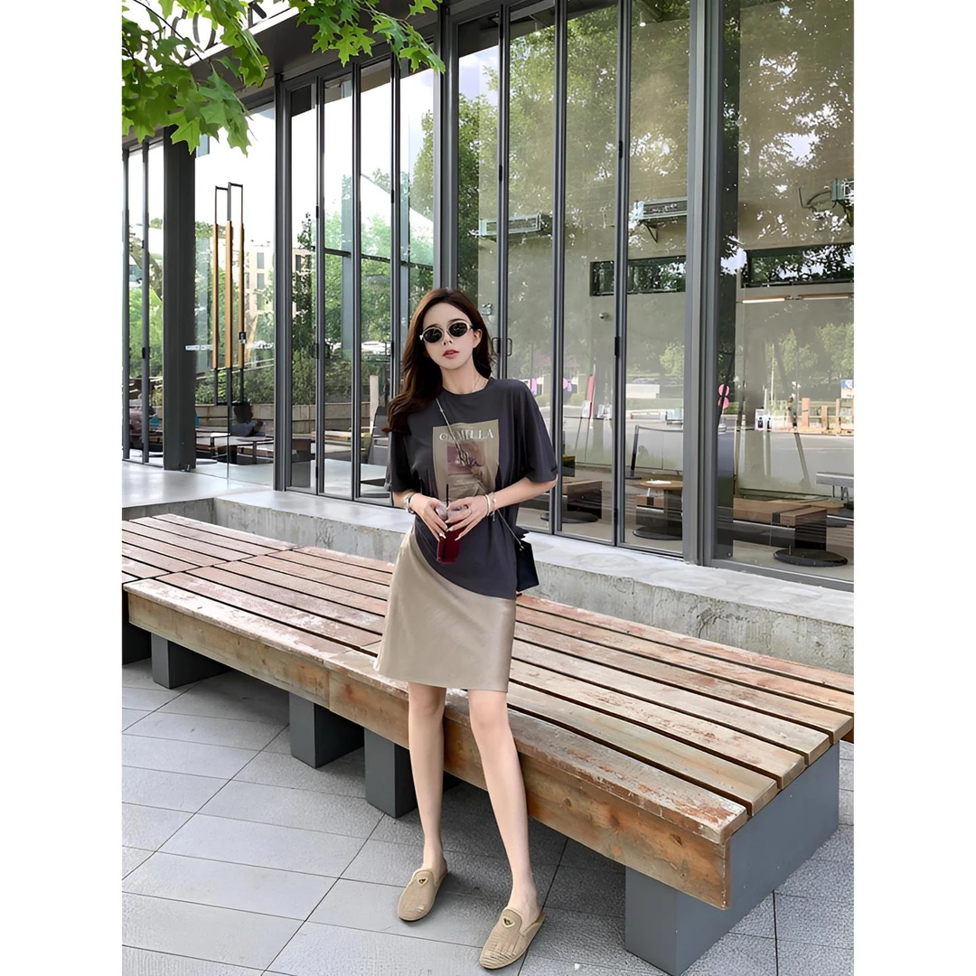 显瘦气质时尚休闲温柔风碎花鱼尾半裙夏高腰垂感修身设计感半身裙