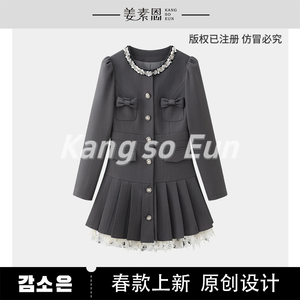 【千颂妮推荐】【月夜幻境】气质设计师新款上衣连衣裙GY25CT020040