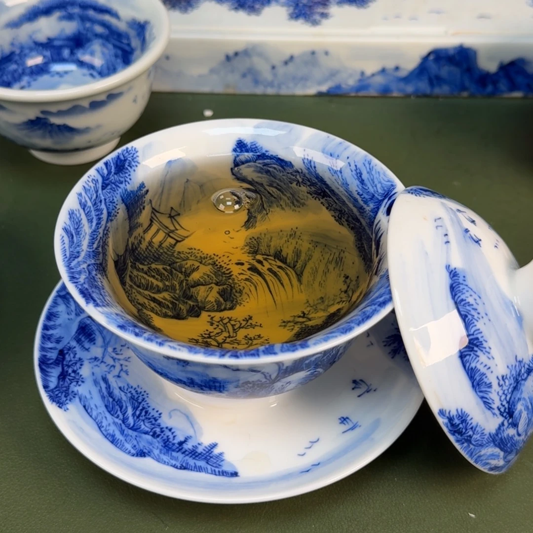 景德镇纯水绘茶具圆圆260