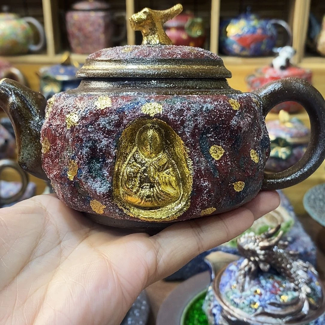 粗陶柴烧志野茶器