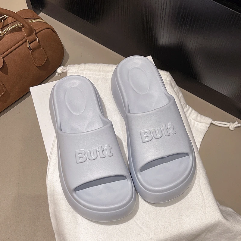 2025春夏新款网红厚底潮韩版拖鞋时尚ins百搭EVA增高松糕底凉拖女