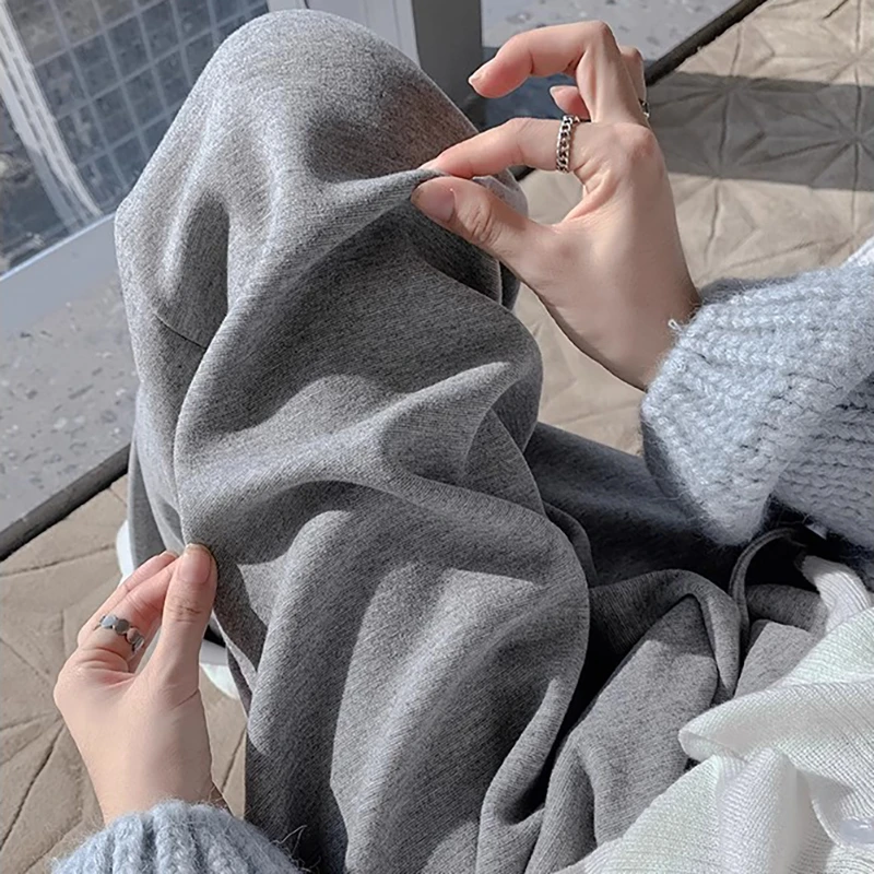 慵懒风糯米裤秋季松弛感高腰宽松阔腿裤女裤爆款2025新款直筒裤子