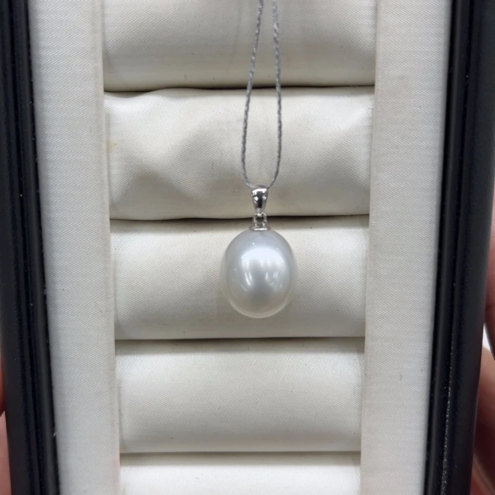 吊坠(不含链)18K金镶嵌海水珍珠12-13mm