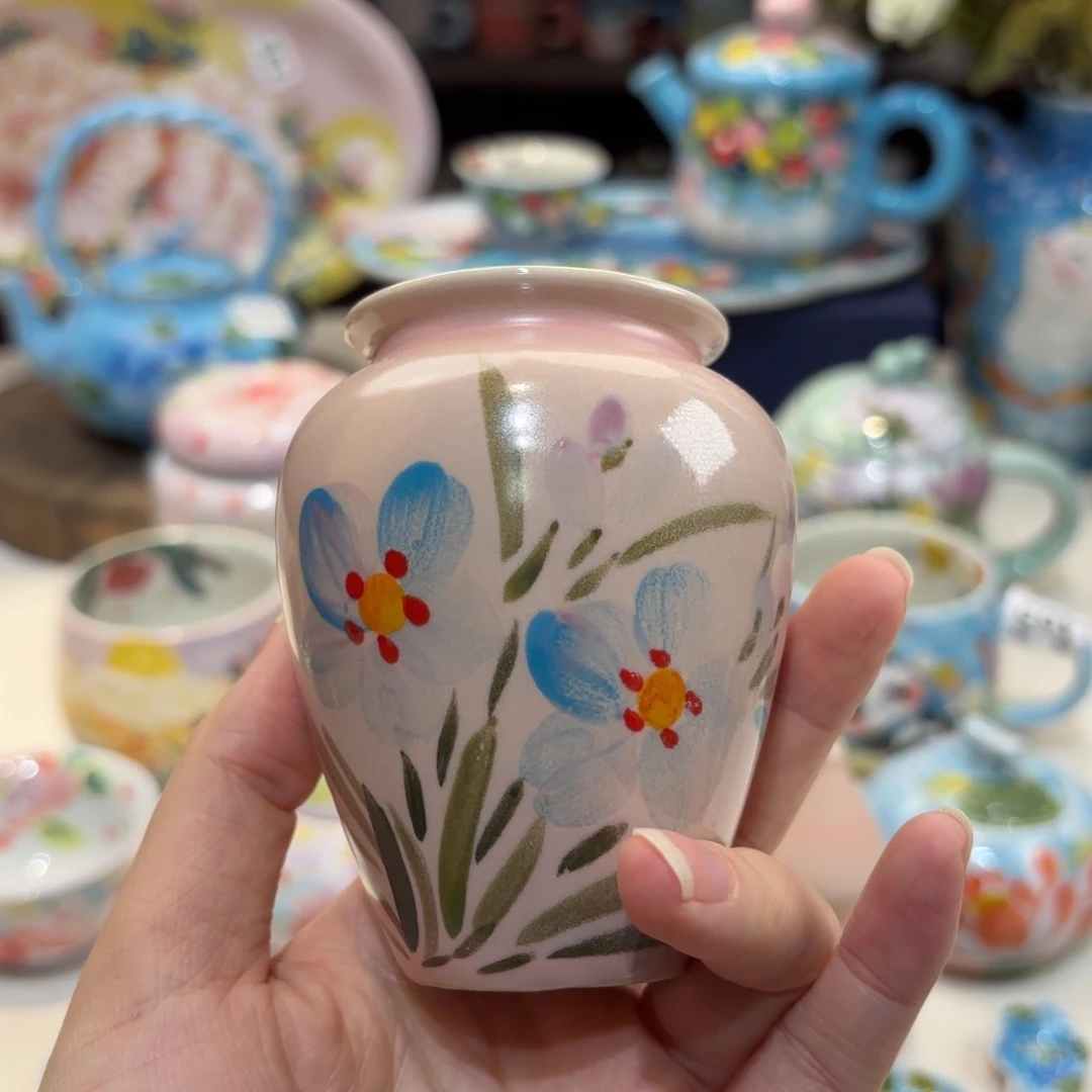 景德镇手绘高温釉下彩陶瓷茶具