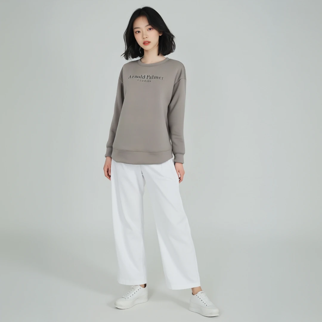 7B062圆领卫衣字母印花宽松长袖百搭常规款