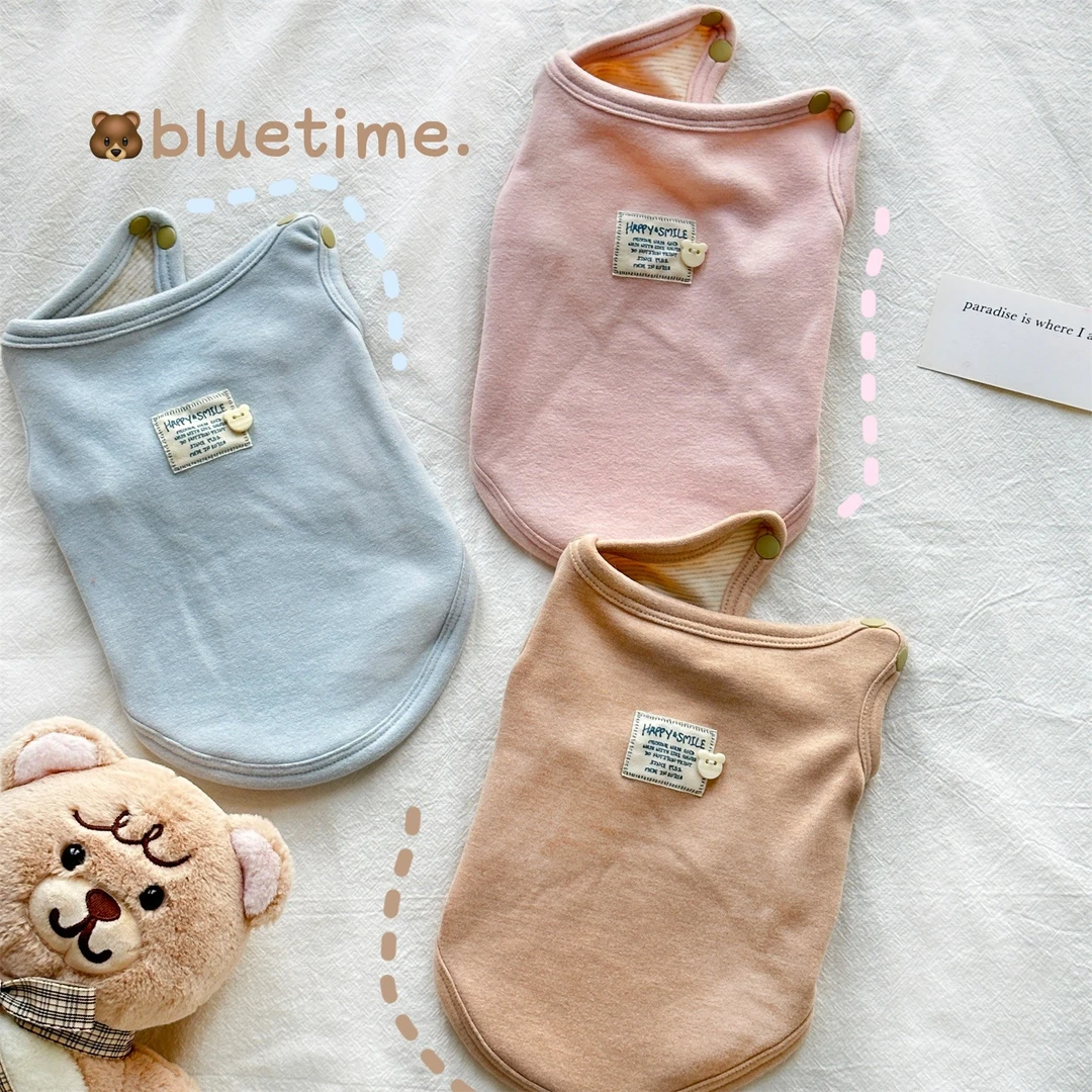 ⭐❤ Bluetime 白日梦「糯叽叽~」奶狗衣服茶杯约克夏吉背心秋冬保暖