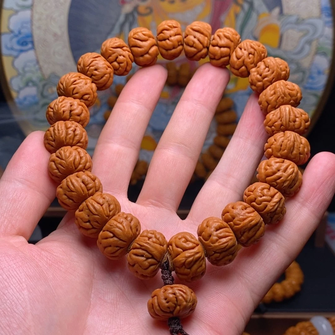 手串桃核18白玉龙手持