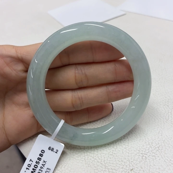 未镶嵌手镯翡翠缅甸翡翠手镯56.3圆条