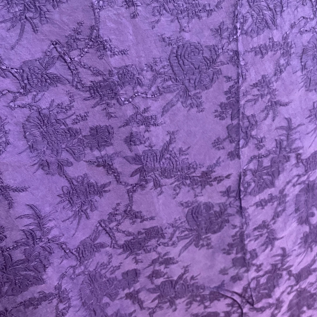 【紫霞】人丝提花缎面料新中式风格布料