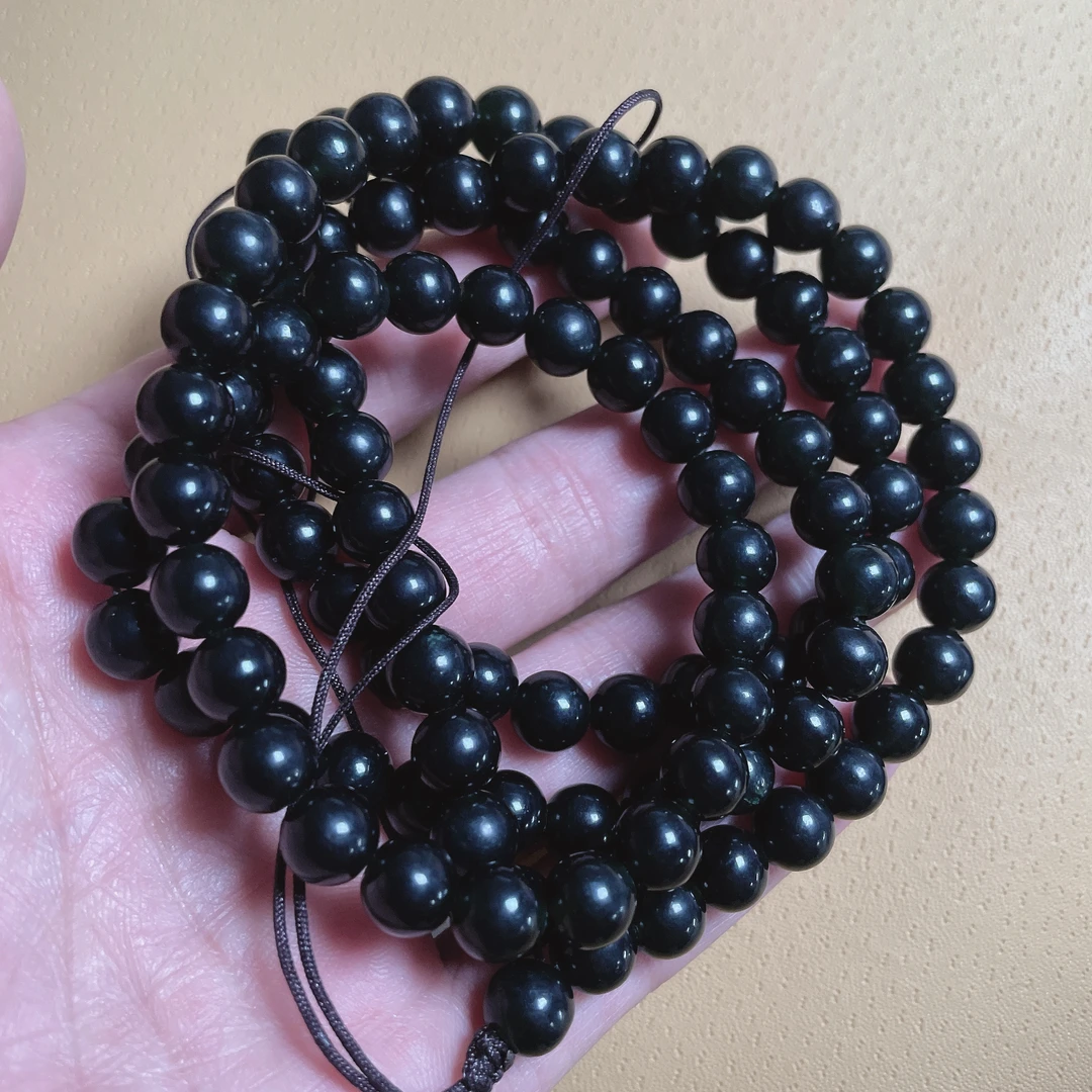 天然缅料a货 109颗圆珠项链470