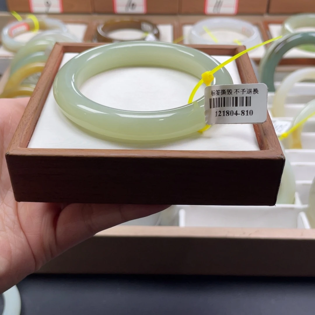 和田玉手镯未镶嵌43 59